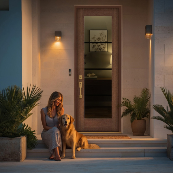 Vitre décorative de porte « Dusk »