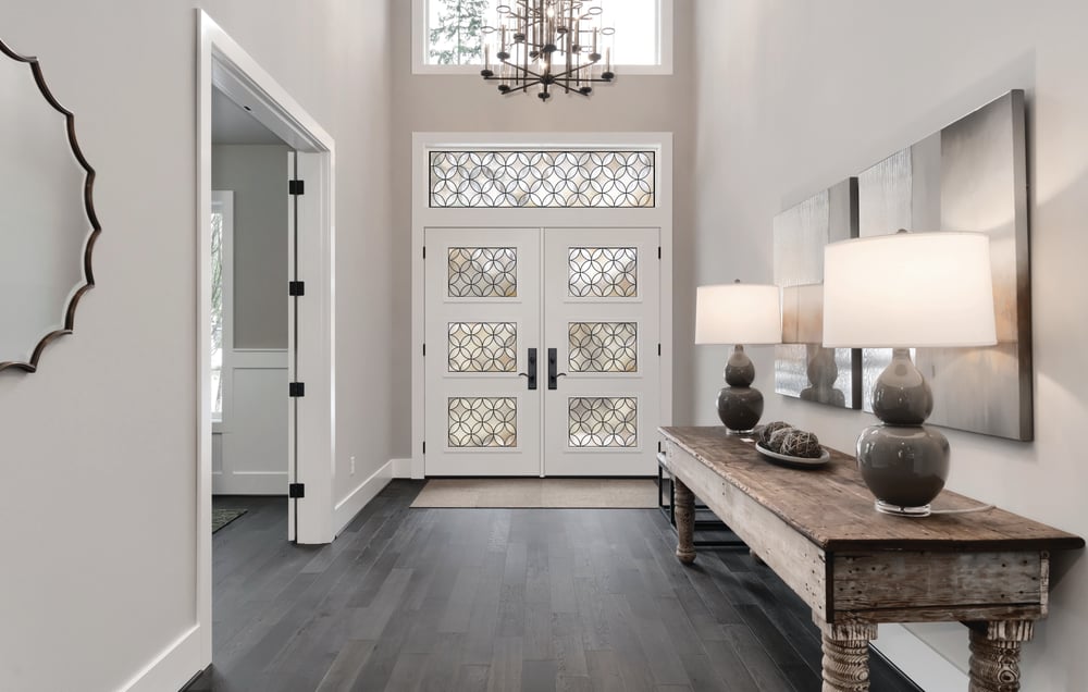 ODL entry door with High Point Decorative glass