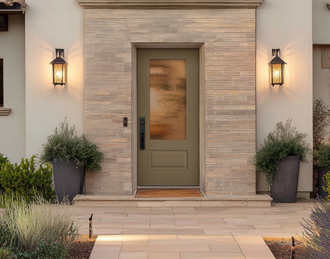 Double Waterglass textured doorglass By ODL