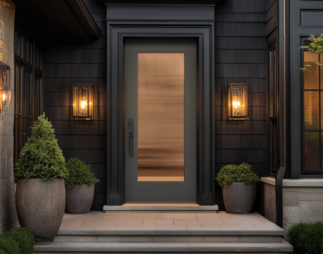 Wide Reed Textured Doorglass by ODL