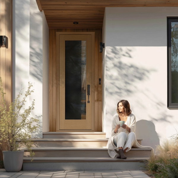 Vitre décorative « Veil » pour porte